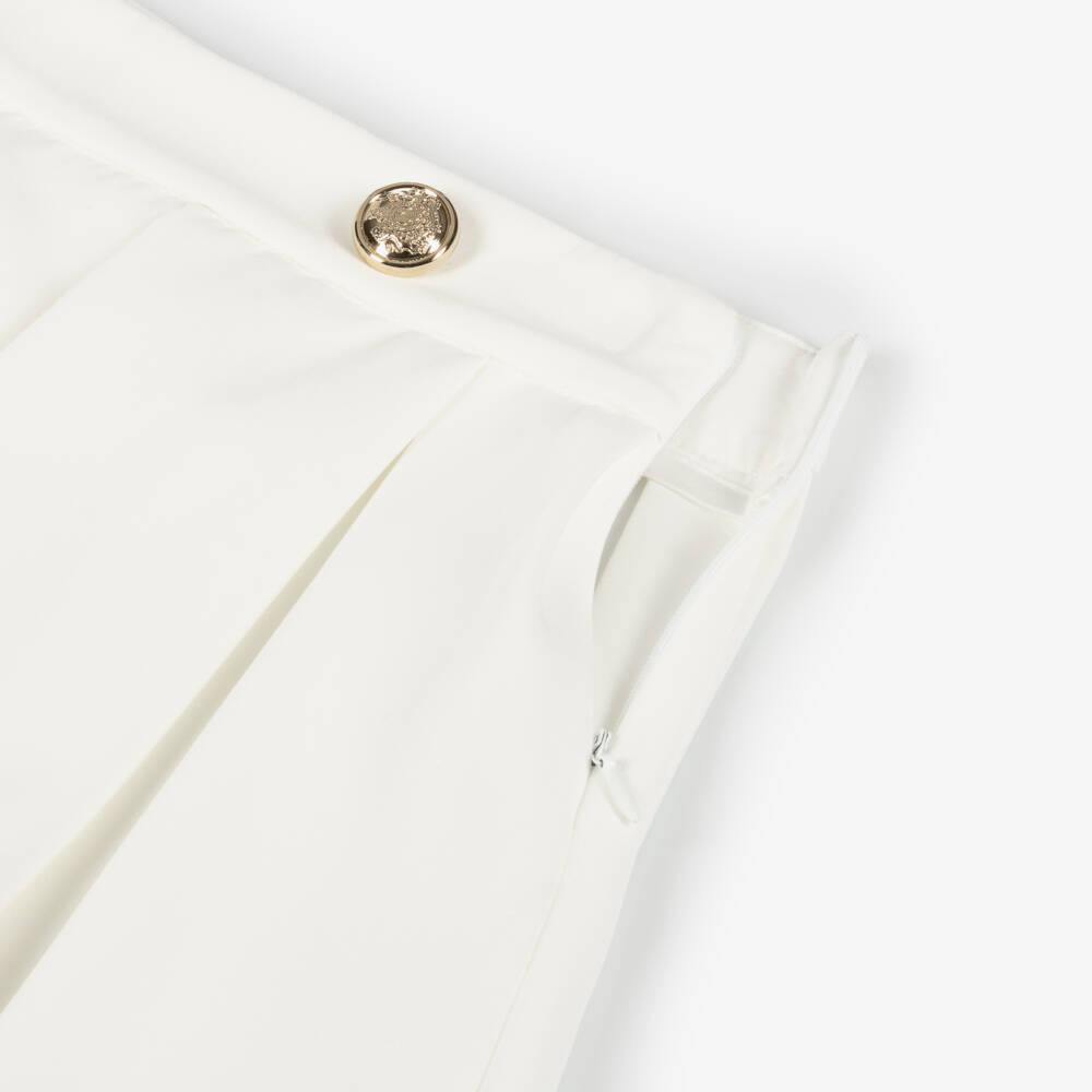 Fun & Fun-Girls Soft Ivory Box-Pleat Skirt | Childrensalon Outlet