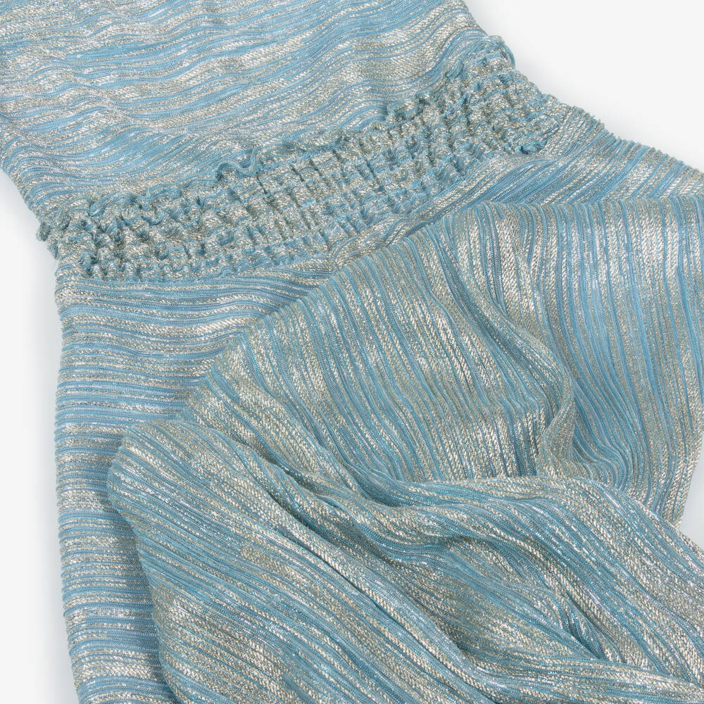 Fun & Fun-Блестящий синий металлик комбинезон для девочек | Childrensalon Outlet