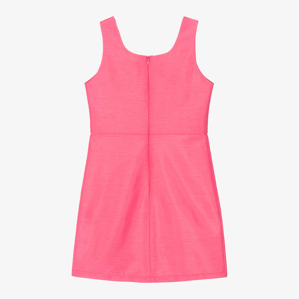 Fun & Fun-Girls Vibrant Pink Sleeveless Dupion | Childrensalon Outlet