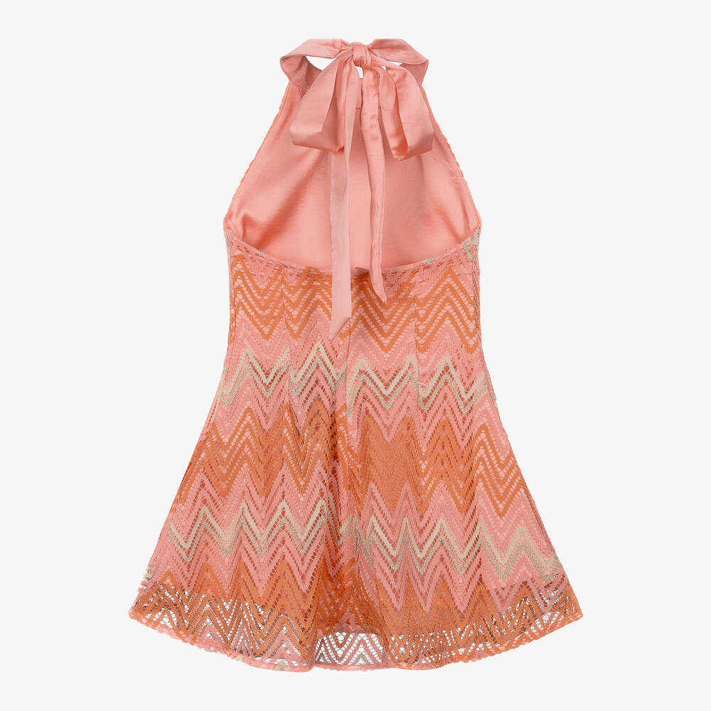 Fun & Fun-فستان بناتي بحياكة زجزاج نابضة بالحياة | Childrensalon Outlet