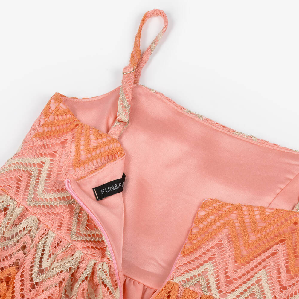 Fun & Fun-بلوزة بدون أكمام بنقشة متعرجة زاهية للبنات | Childrensalon Outlet