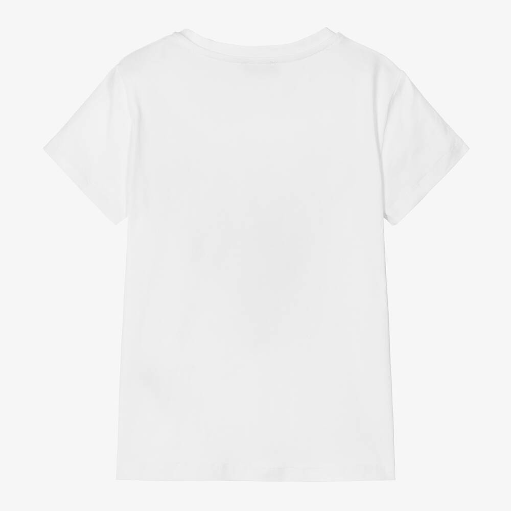 Fun & Fun-تيشيرت قطن جيرسى لون أبيض للبنات | Childrensalon Outlet