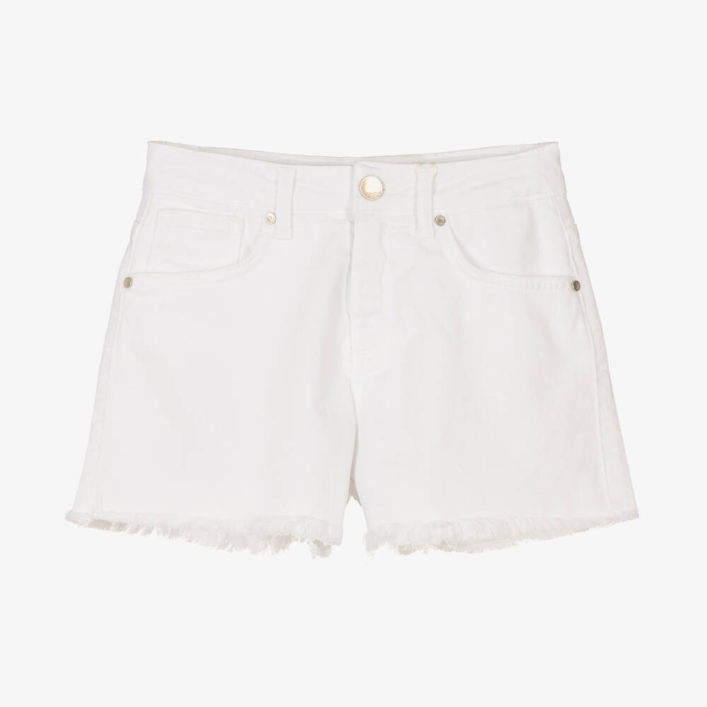 Fun Fun Girls White Frayed Denim Shorts Childrensalon Outlet