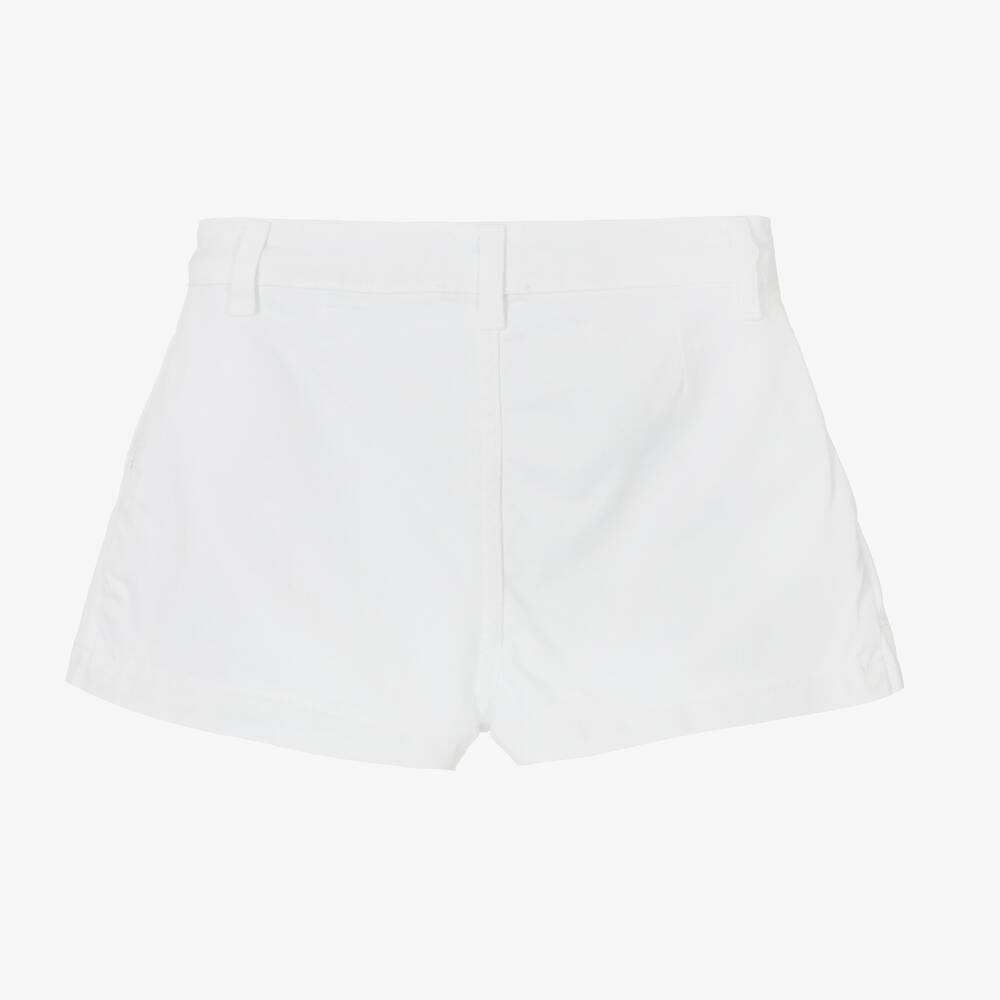 Fun & Fun-Girls White Pleated Denim Skort | Childrensalon Outlet