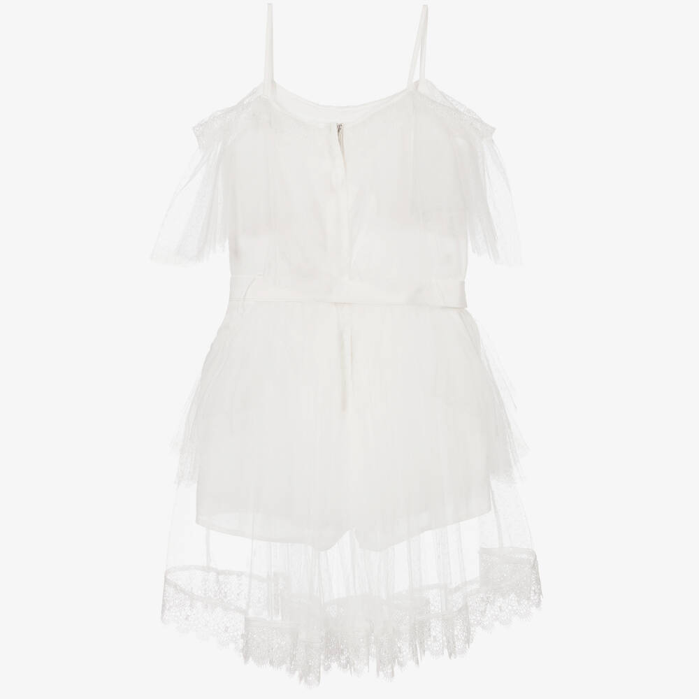 Fun & Fun-Girls White Tulle Dress | Childrensalon Outlet