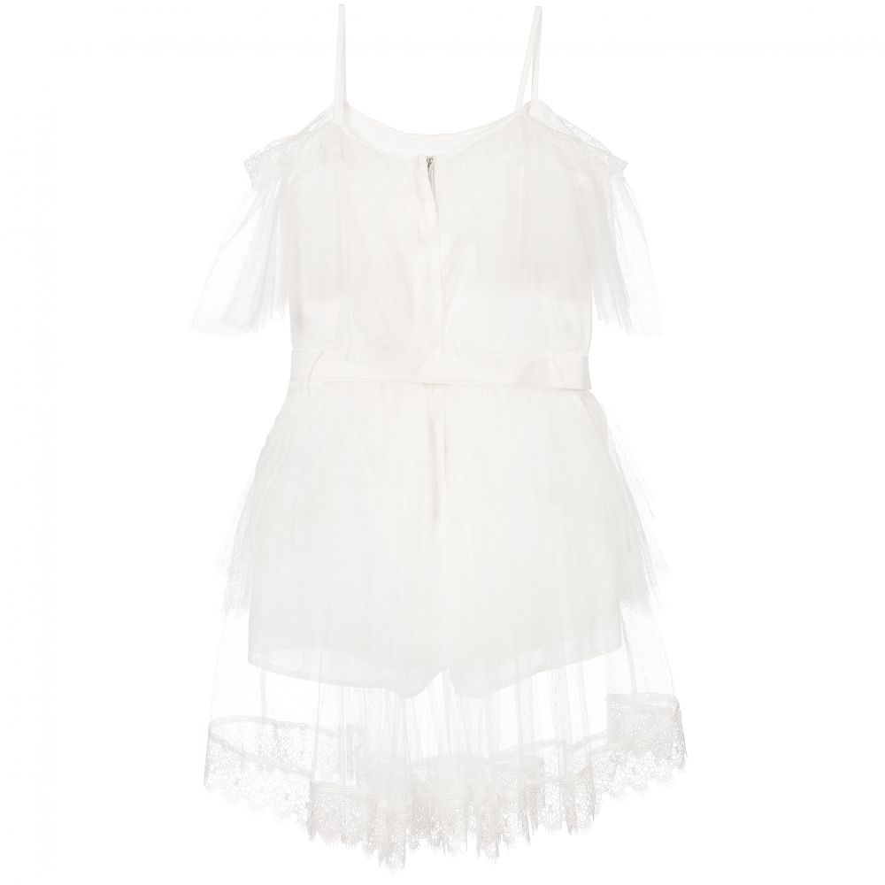 Fun & Fun-Girls White Tulle Dress | Childrensalon Outlet