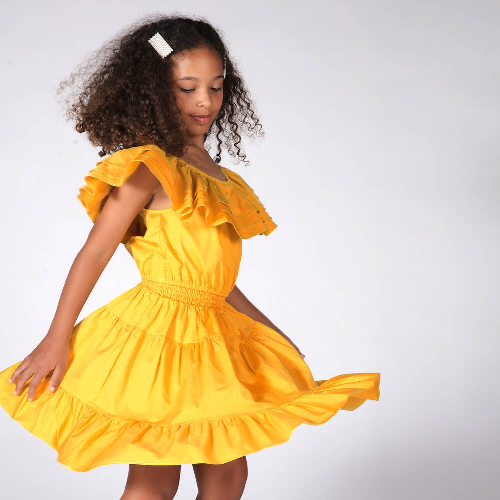 Fun & Fun-Girls Yellow Cotton Blouse | Childrensalon Outlet