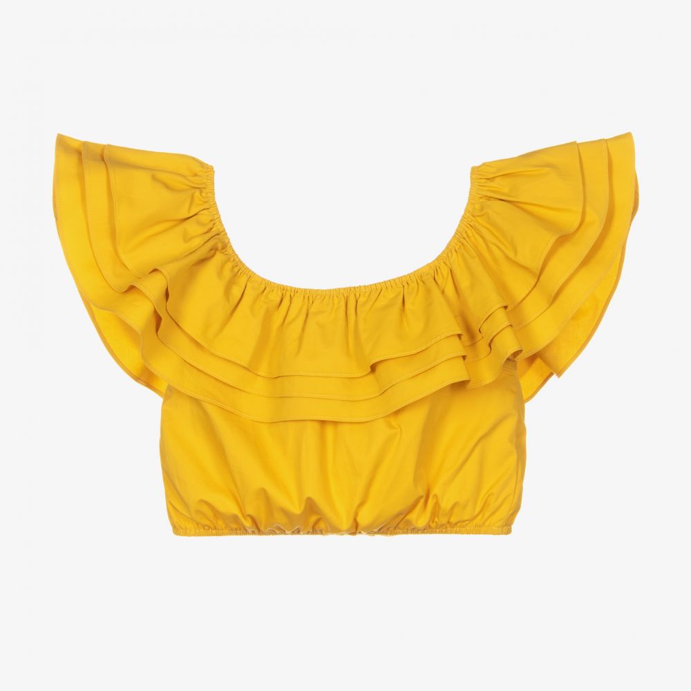 Fun & Fun-Girls Yellow Cotton Blouse | Childrensalon Outlet