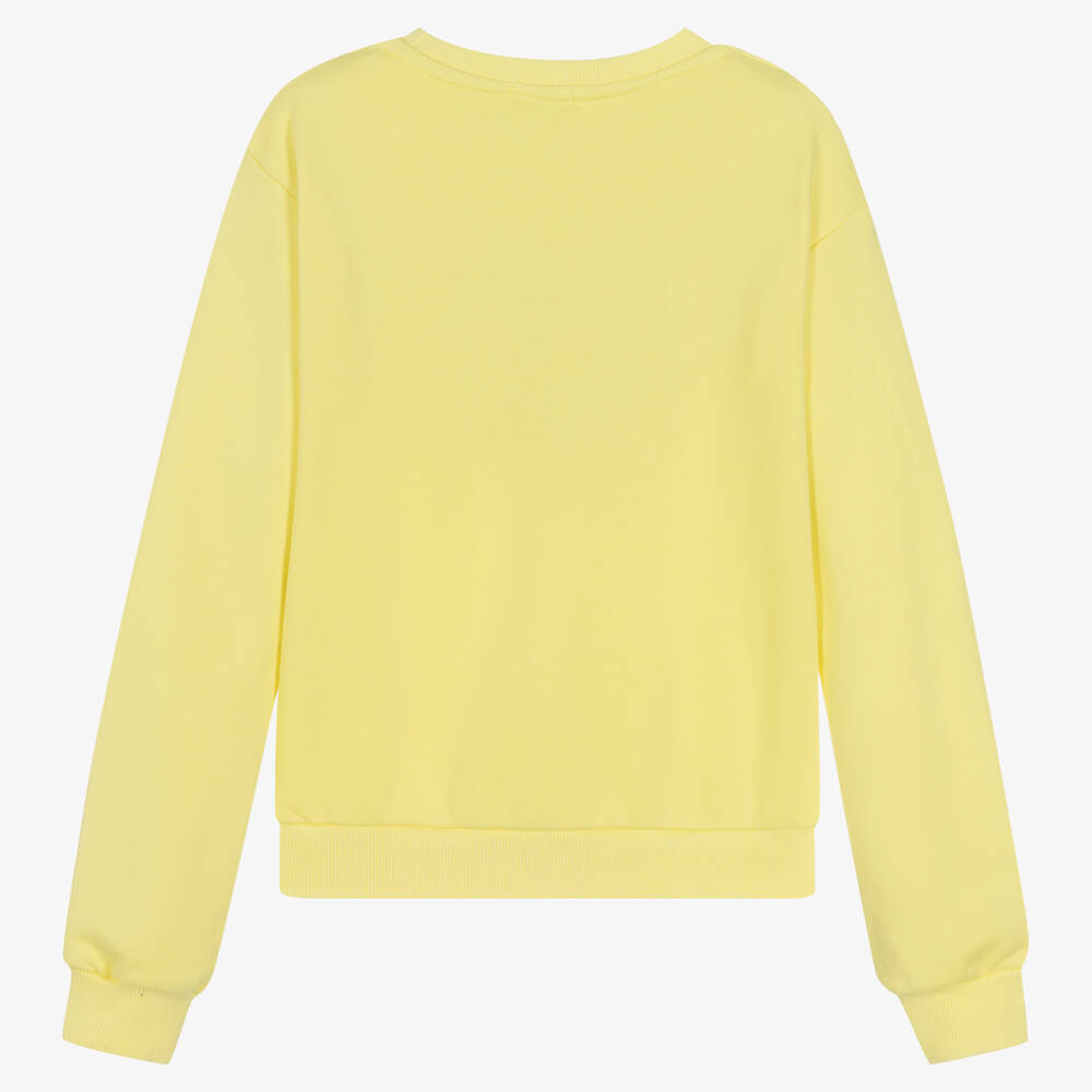 Fun & Fun-Girls Yellow Cotton Sweatshirt | Childrensalon Outlet