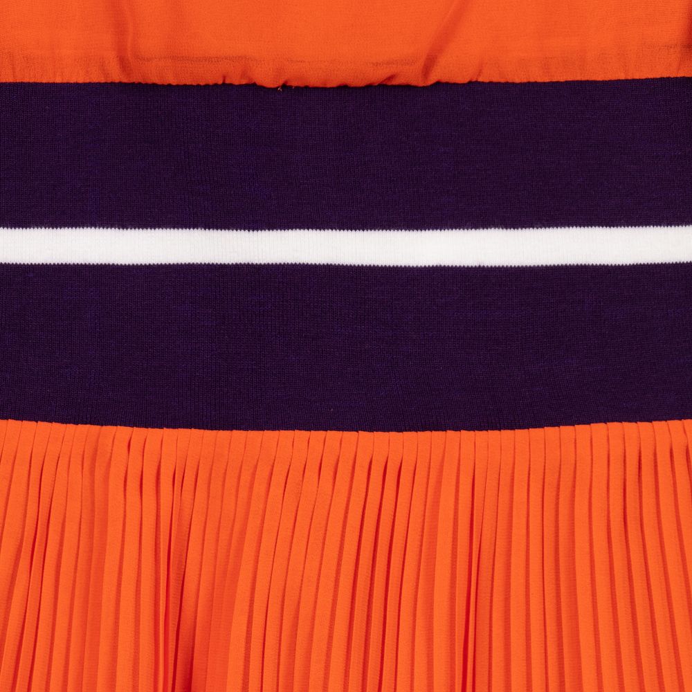 Fun & Fun-Orange Pleated Chiffon Dress | Childrensalon Outlet