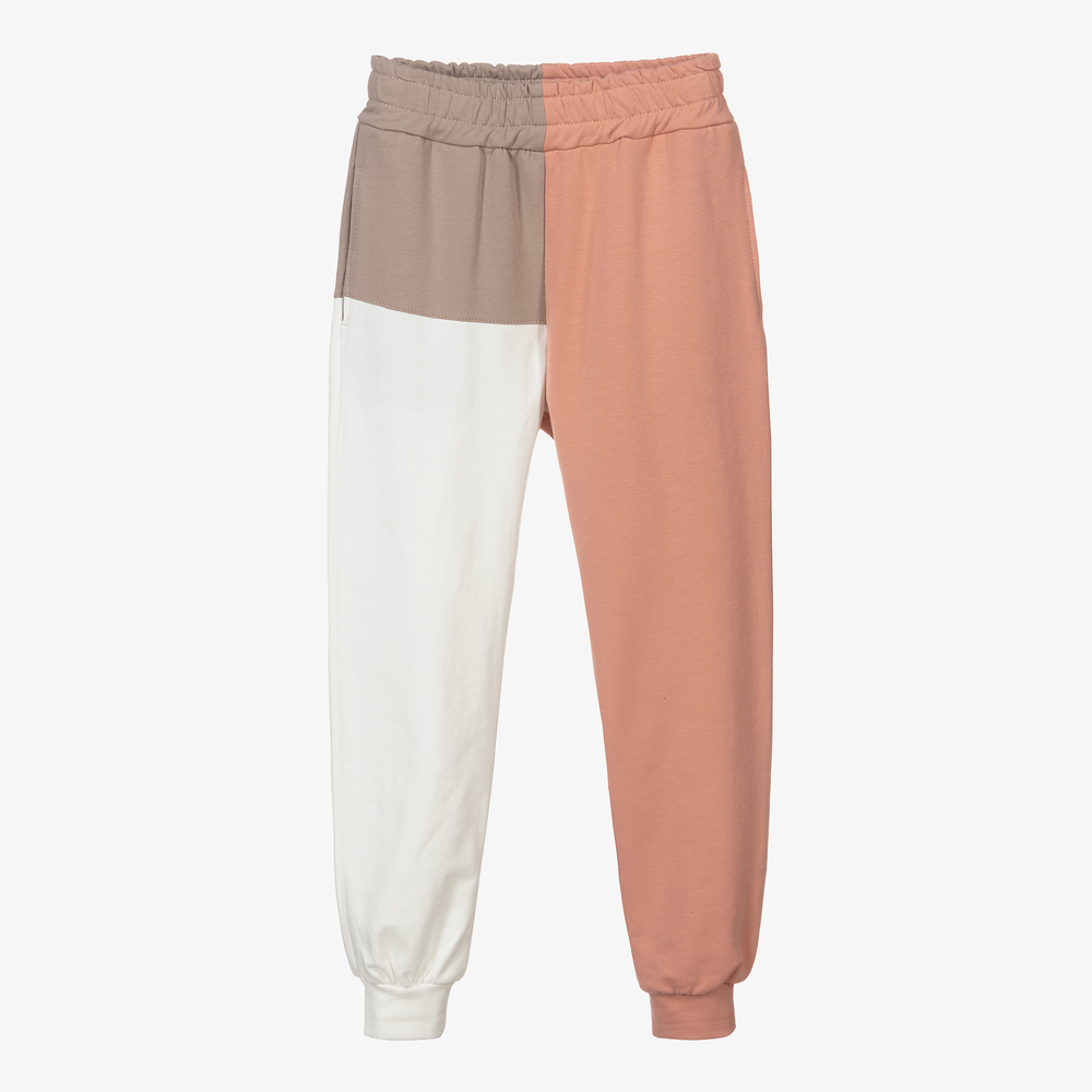 Fun & Fun Chic - Pink Colour Block Joggers | Childrensalon