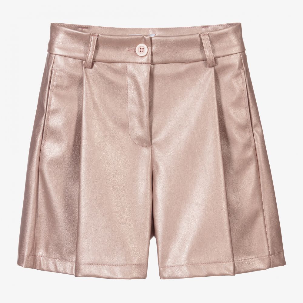 Fun & Fun Chic - Rosa Shorts aus Kunstleder | Childrensalon