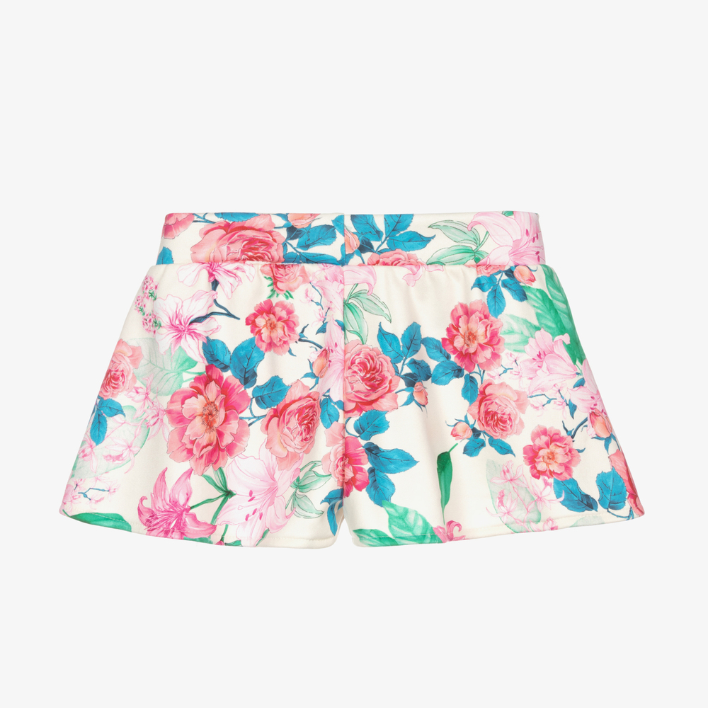Fun & Fun-Pink & Ivory Cotton Shorts | Childrensalon Outlet
