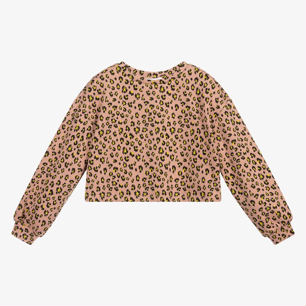 Fun & Fun Chic - Pink Leopard Print Cropped Top | Childrensalon