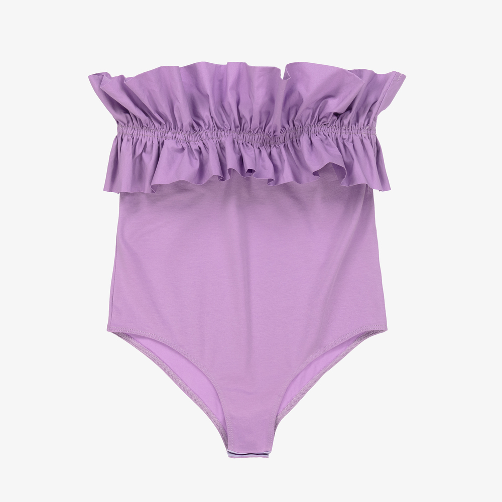 Fun & Fun-Purple Cotton Bodysuit Top | Childrensalon Outlet