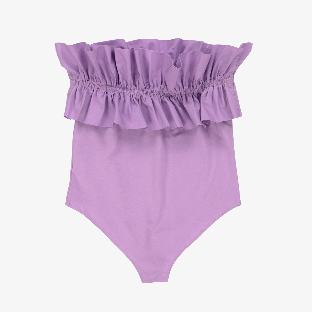 Fun & Fun-توب بادي قطن جيرسي لون بنفسجي للبنات | Childrensalon Outlet