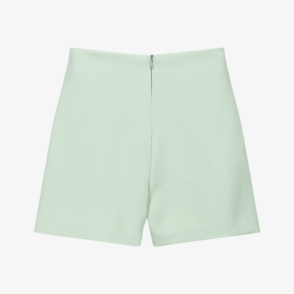 Fun & Fun-شورت خصر عالي لون أخضر للبنات | Childrensalon Outlet