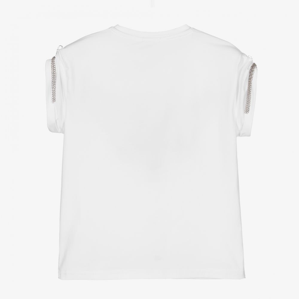 Fun & Fun-Белая футболка с коротким рукавом | Childrensalon Outlet