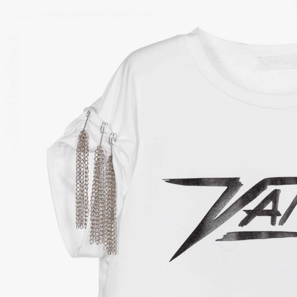 Fun & Fun-Белая футболка с коротким рукавом | Childrensalon Outlet