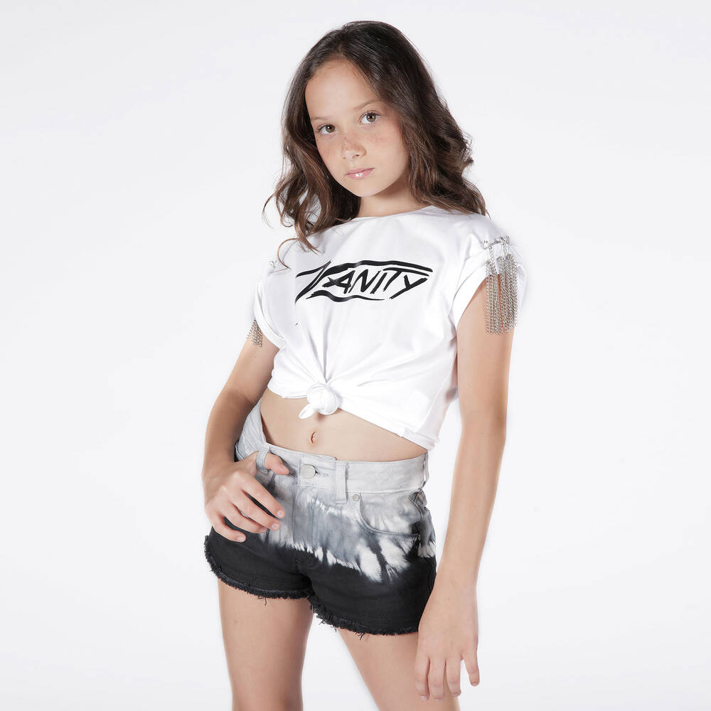 Fun & Fun-Белая футболка с коротким рукавом | Childrensalon Outlet