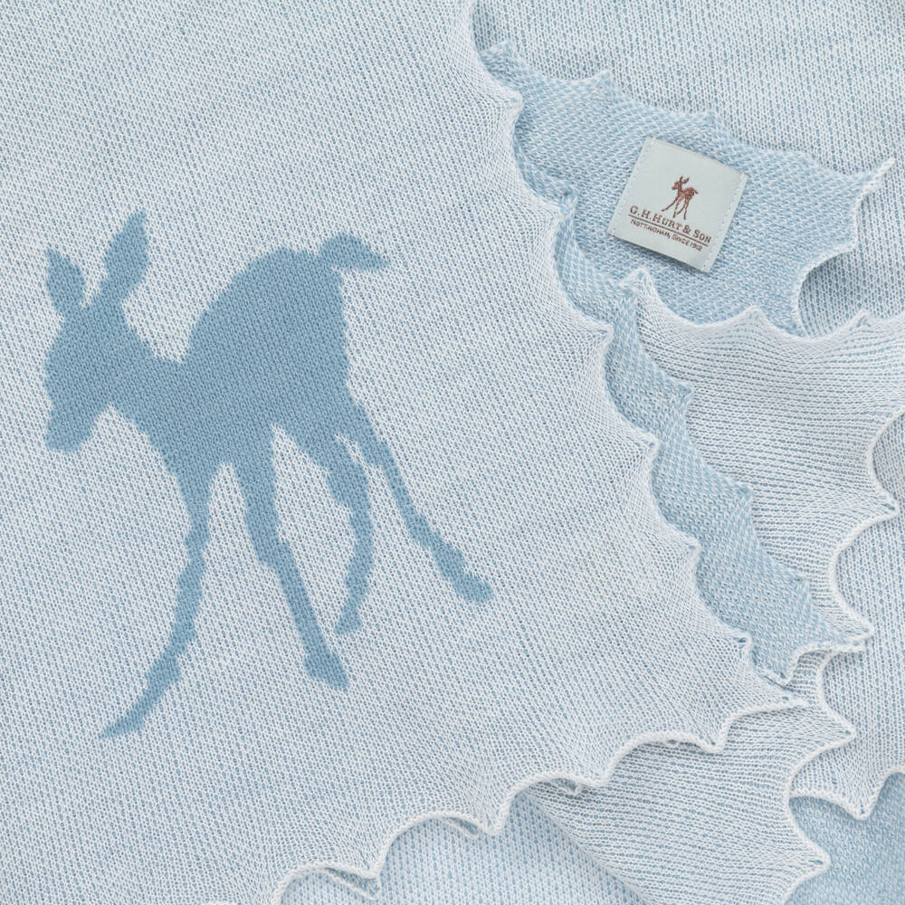 G.H.Hurt & Son-Blue Wool & Cotton Baby Set | Childrensalon Outlet
