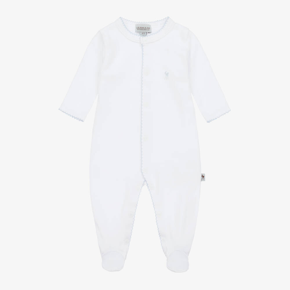 G.H.Hurt & Son-Blue Wool & Cotton Baby Set | Childrensalon Outlet