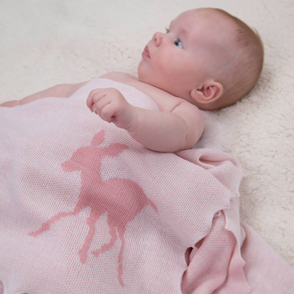 G.H.Hurt & Son-Girls Pink & White Wool Set | Childrensalon Outlet