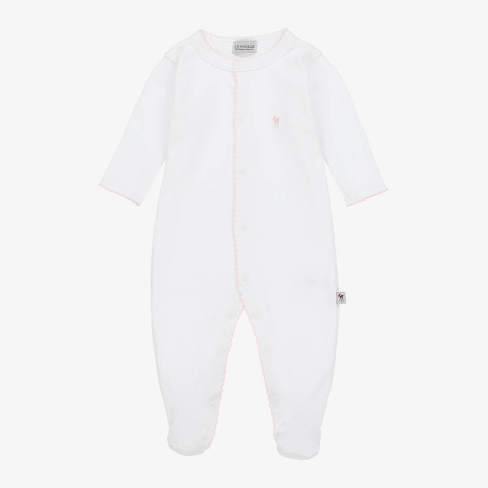 G.H.Hurt & Son-Girls Pink & White Wool Set | Childrensalon Outlet