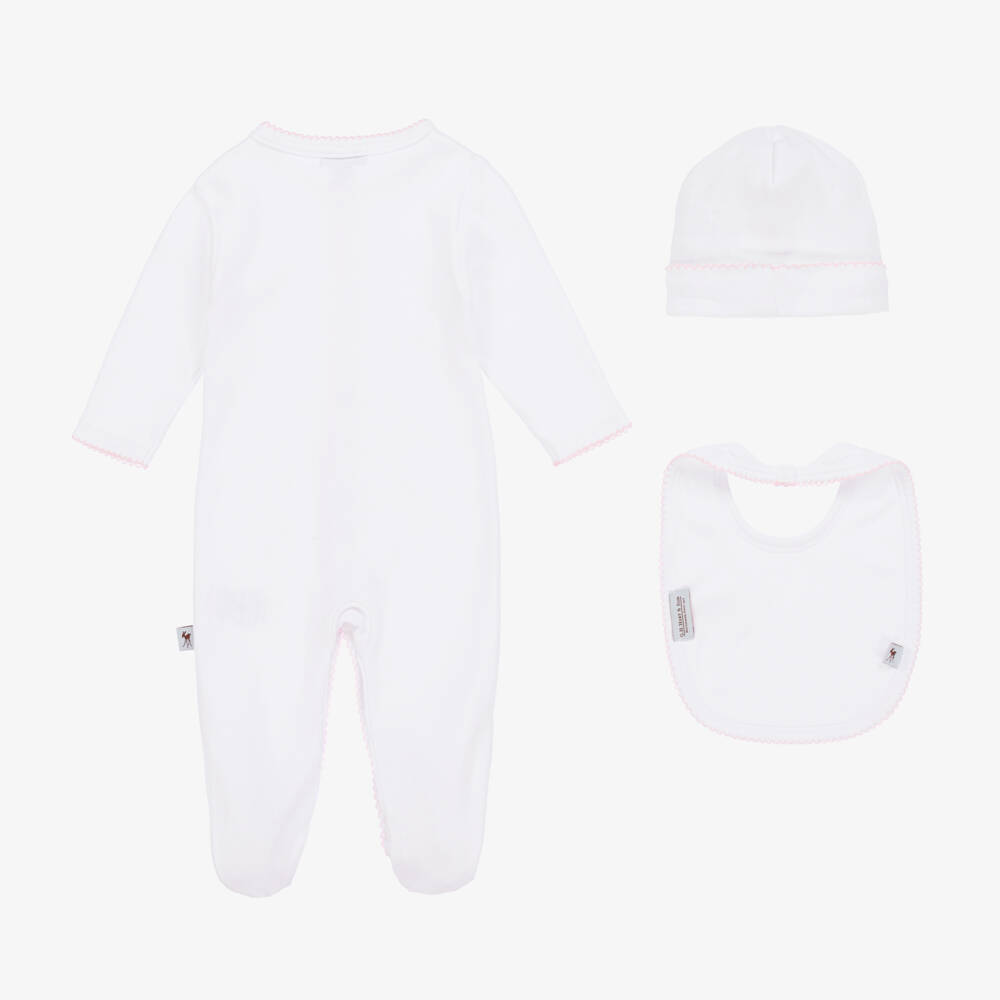 G.H.Hurt & Son-Girls Soft Pink Wool Gift Set | Childrensalon Outlet