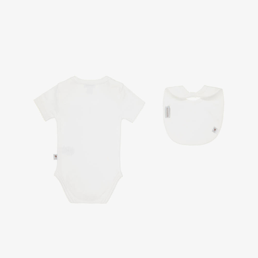 G.H.Hurt & Son-White & Ivory Welcome Baby Gift Set | Childrensalon Outlet