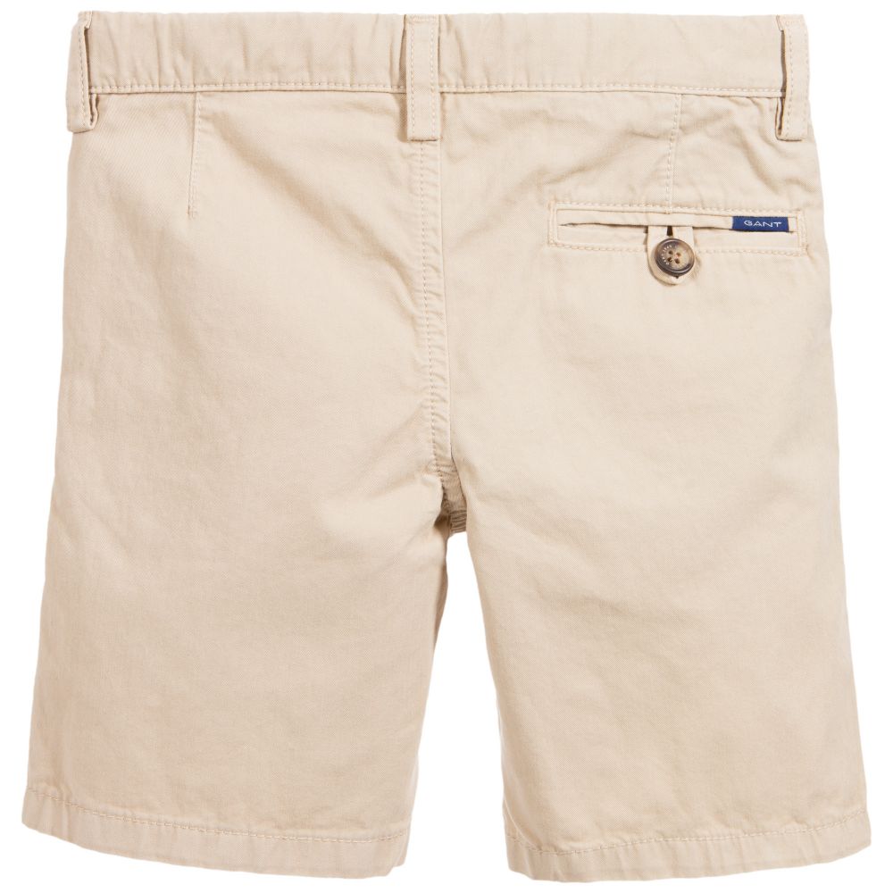 Gant-Boys Beige Chino Shorts | Childrensalon Outlet