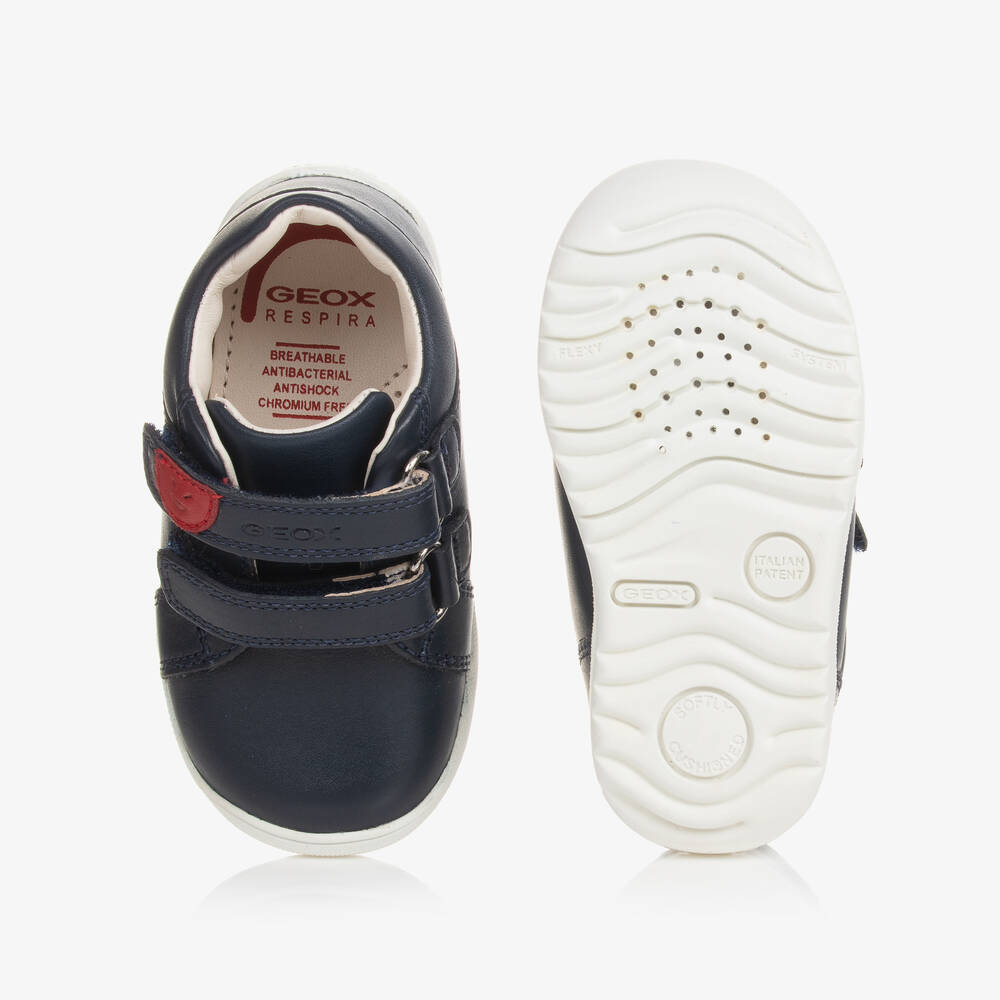 جيوكس-ترينرز بشريط لاصق أطفال ولادي جلد لون كحلي | Childrensalon Outlet