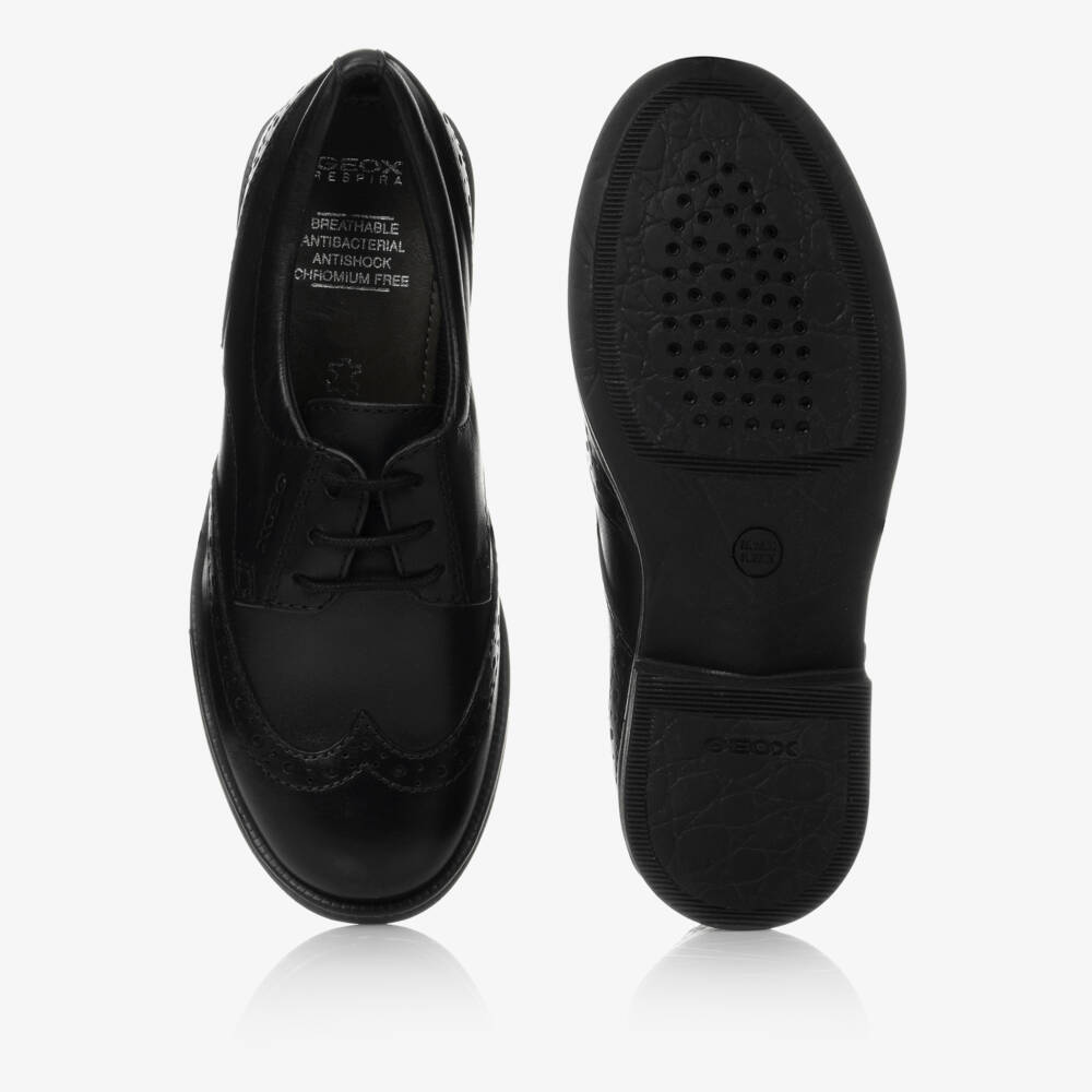 Geox-حذاء بروغ جلد لون أسود للبنات | Childrensalon Outlet