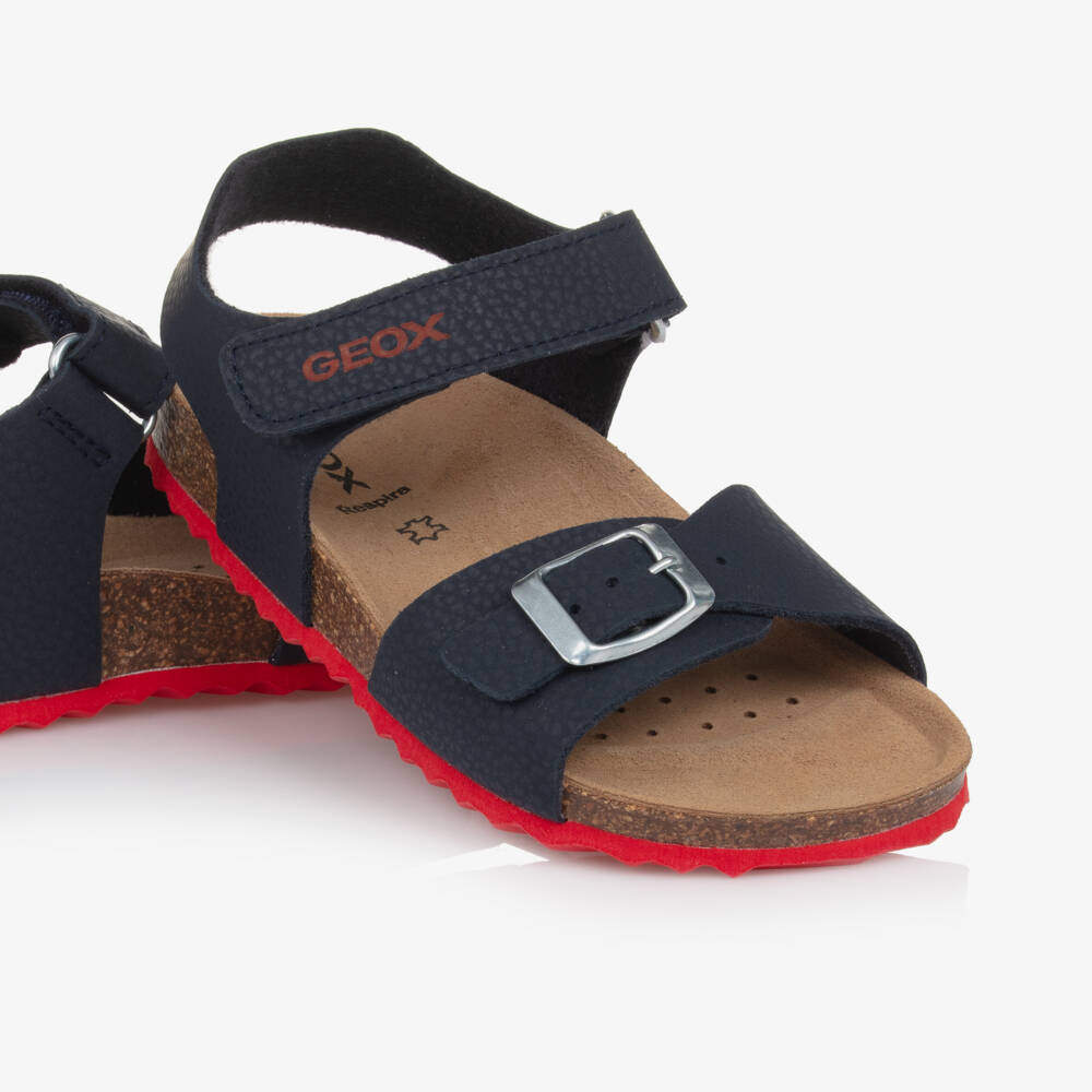 Geox-Blue Boys Faux Leather Sandals | Childrensalon Outlet