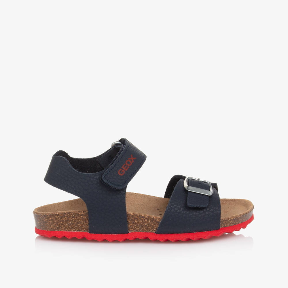 Geox-Blue Boys Faux Leather Sandals | Childrensalon Outlet