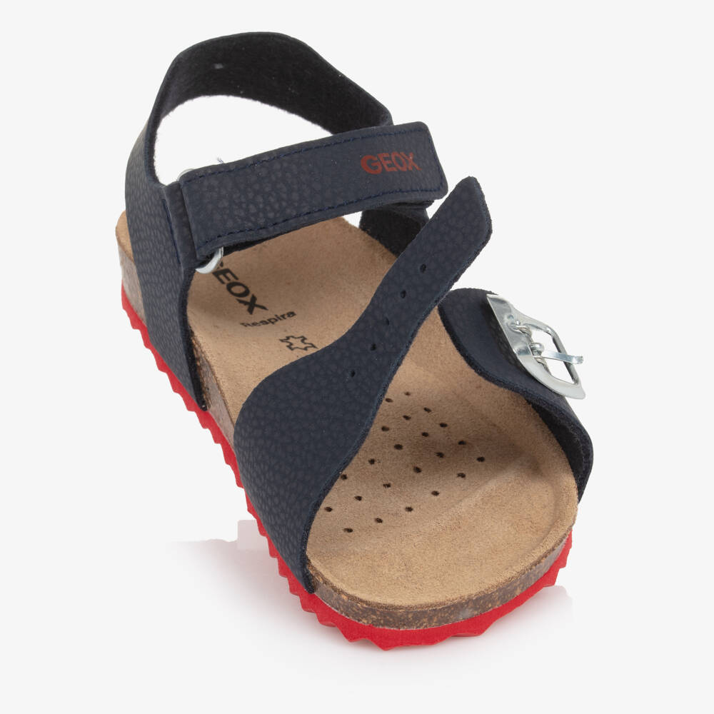 Geox-Blue Boys Faux Leather Sandals | Childrensalon Outlet