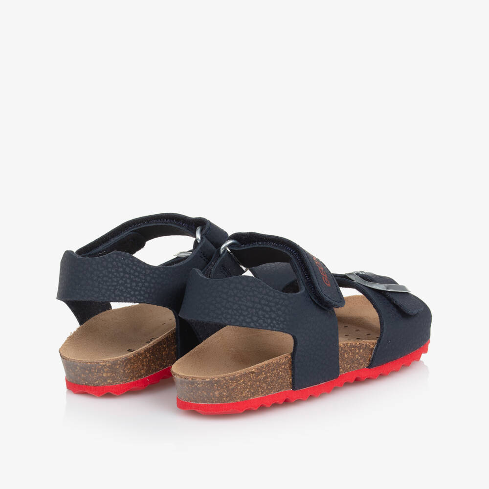 Geox-Blue Boys Faux Leather Sandals | Childrensalon Outlet