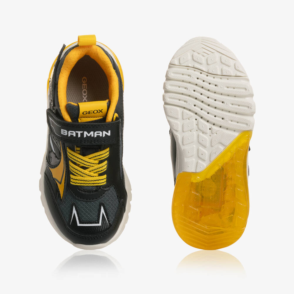 Geox-Boys Black & Yellow Batman Light-Up Trainers | Childrensalon Outlet
