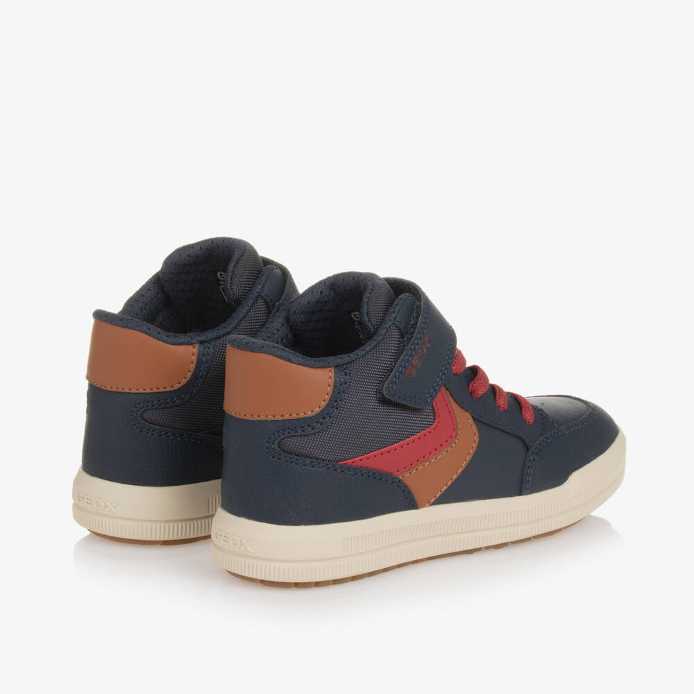 Geox-Boys Blue High-Top Sneakers | Childrensalon Outlet