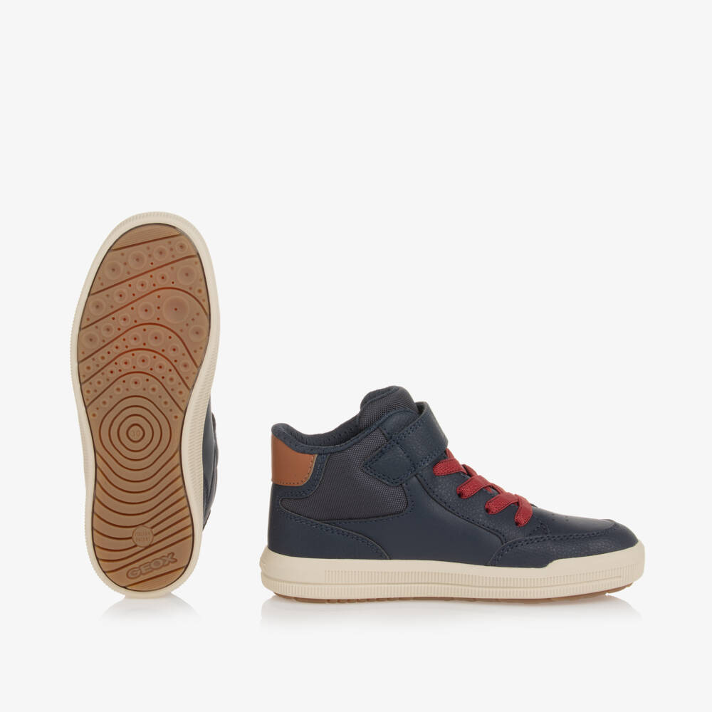 Geox-Boys Blue High-Top Sneakers | Childrensalon Outlet
