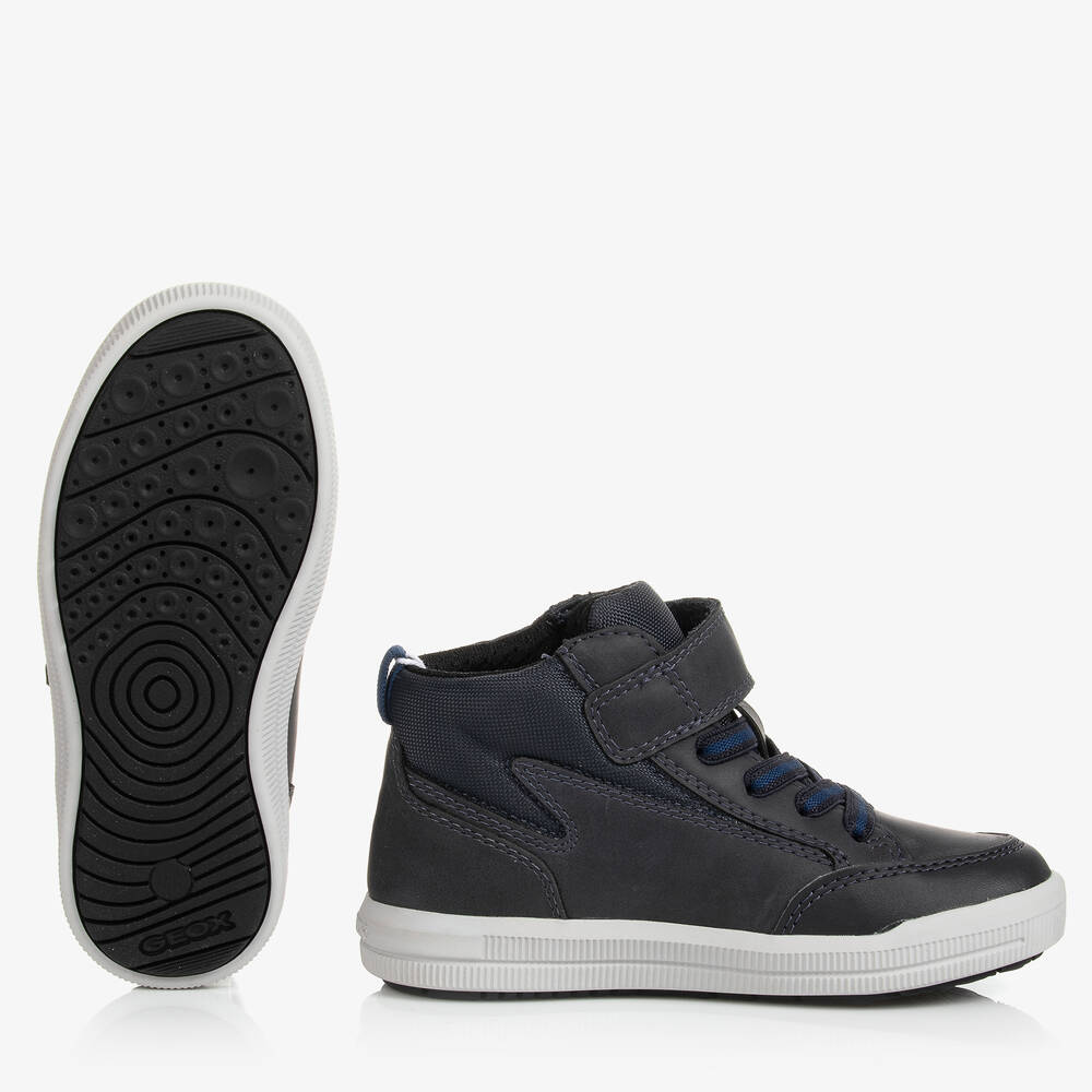 Geox-Boys Blue High Top Trainers | Childrensalon Outlet