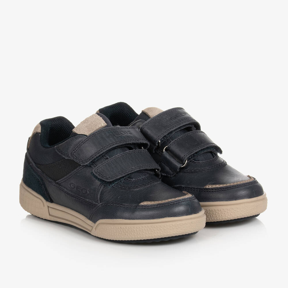 Geox - Blaue Klett-Sneakers aus Leder | Childrensalon