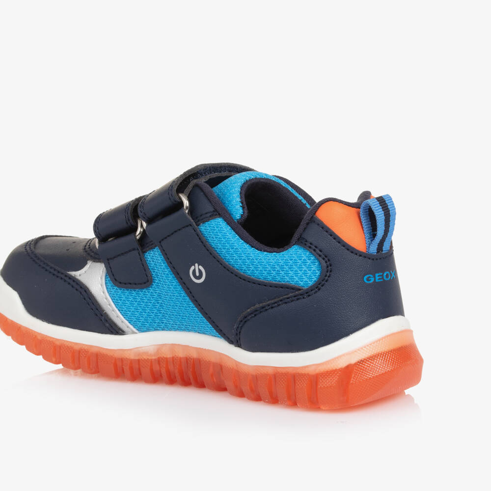 Geox-Boys Blue Light-Up Basketball Trainers | Childrensalon Outlet