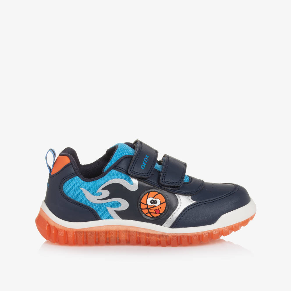 Geox-Boys Blue Light-Up Basketball Trainers | Childrensalon Outlet