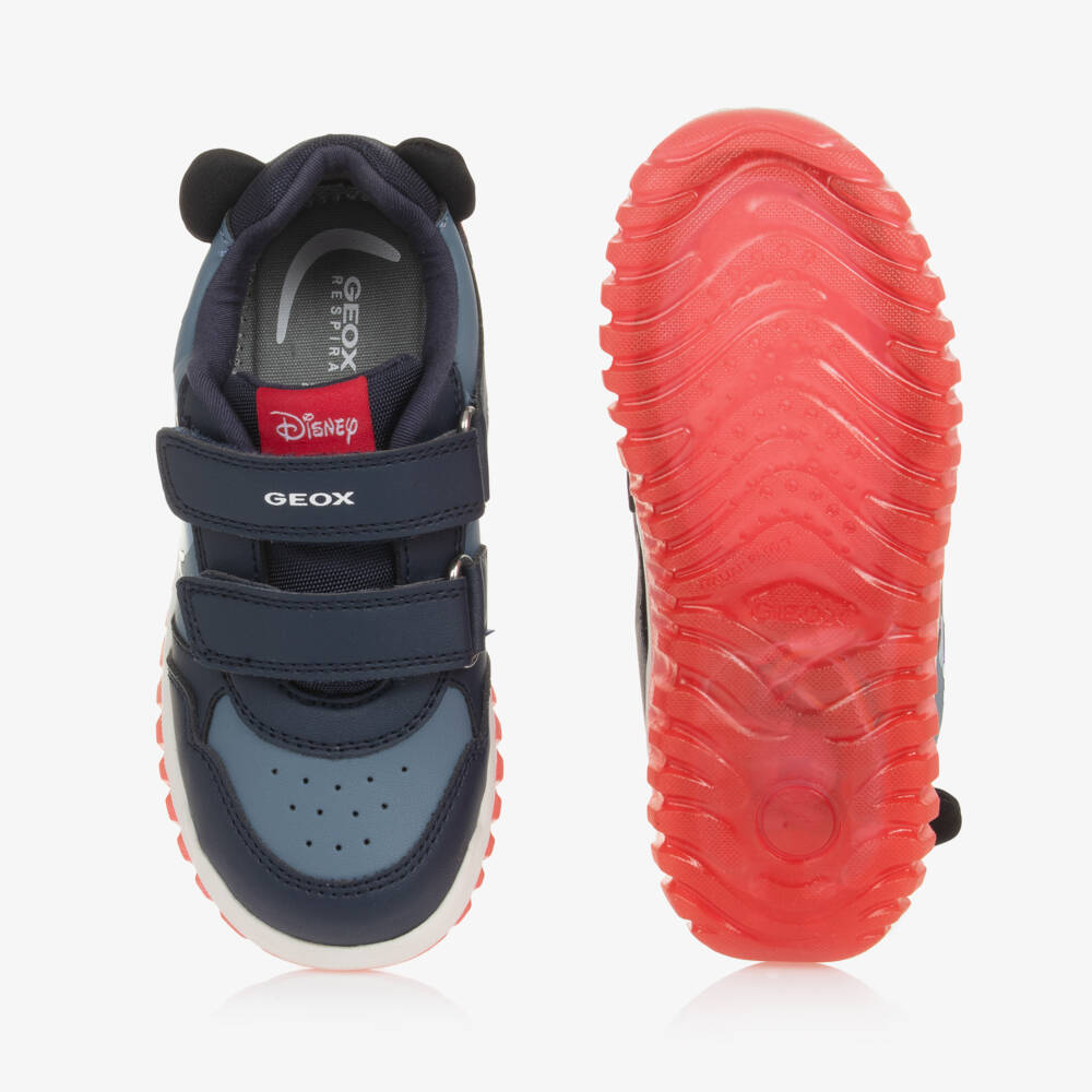 Geox-حذاء رياضي مضئ جلد صناعى لون أزرق للأولاد | Childrensalon Outlet