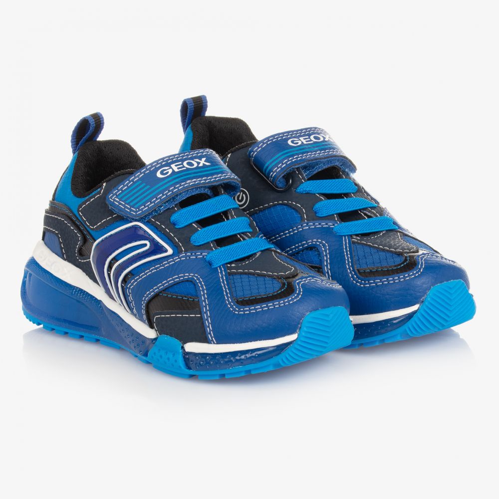 Geox - Zapatillas azules luces para niño | Childrensalon Outlet