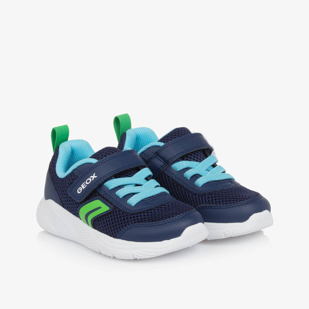 Geox-Boys Blue Mesh Comfort Sneakers | Childrensalon Outlet