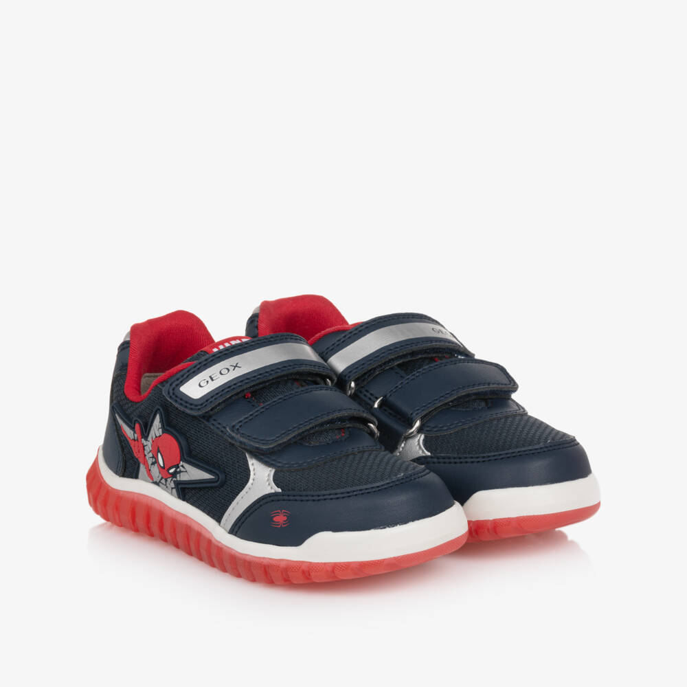 Geox-Boys Blue Spidey Light-Up Sneakers | Childrensalon Outlet