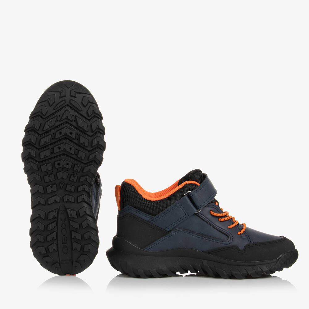 Geox-Boys Blue Velcro Waterproof Trainers | Childrensalon Outlet