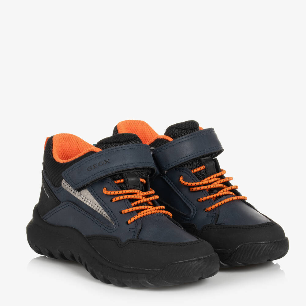 Geox - Синие непромокаемые кроссовки на липучке | Childrensalon